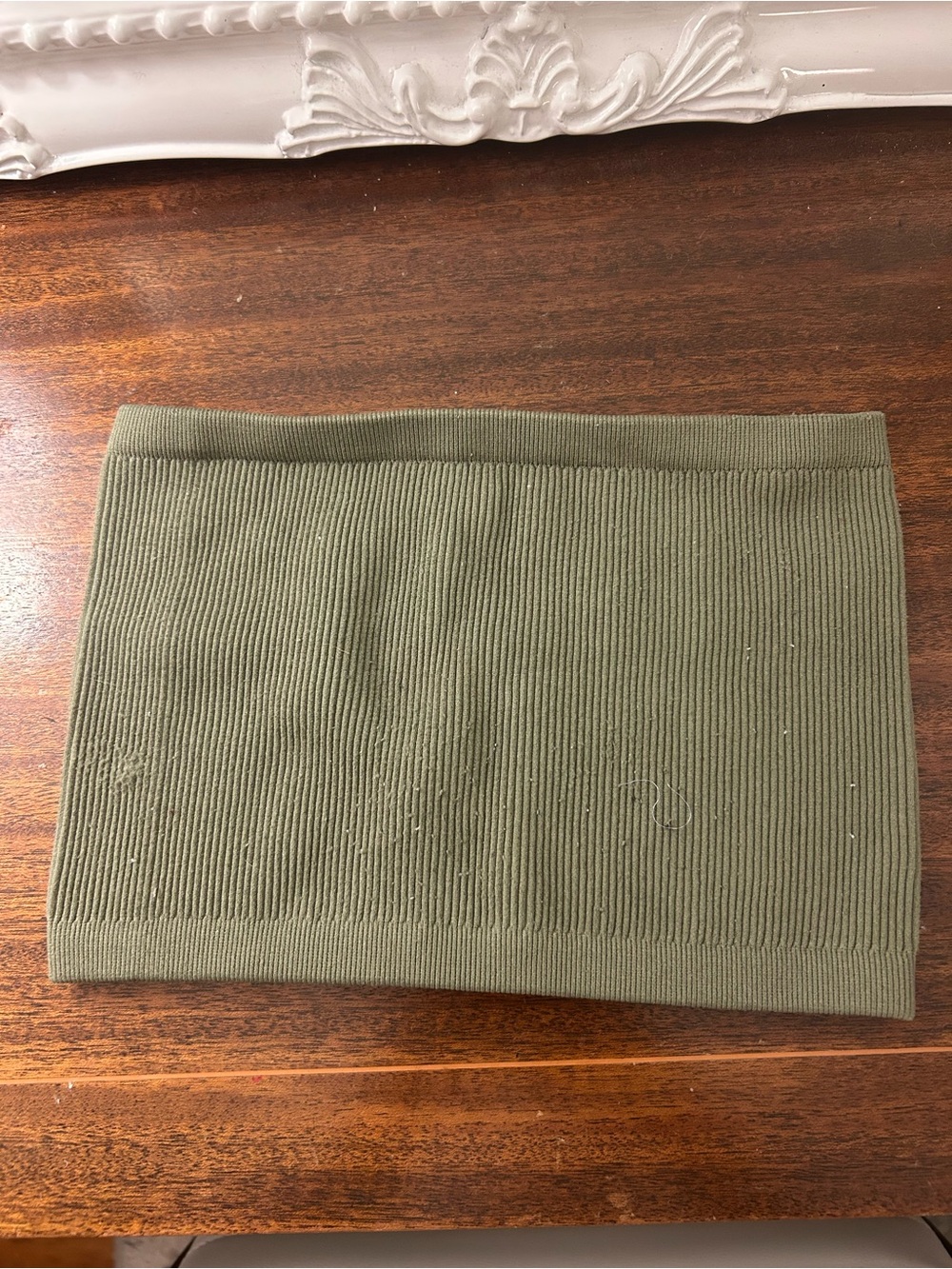 Olive ribbed tube top